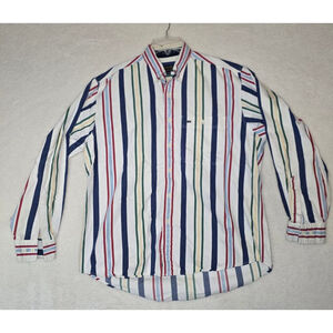 Colours by Alexander Julian Men’s M Button Down Shirt Multicolor Stripe *read*